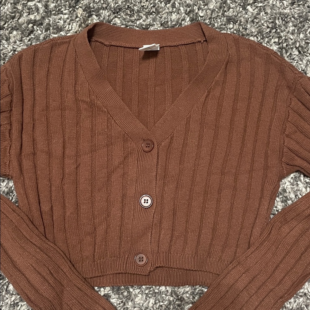 Abound Brown V-Neck Sweater